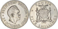 Zambia 5 Shillings Coin, British Royal Mint, Copper-nickel -