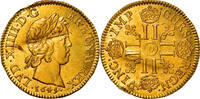 France louis d'or à la mèche courte Louis XIV, Louis d'or à la mèche courte, Lyon, Gold -