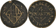 Spain 4 Quartos Coin, BARCELONA, Joseph (Jose) Napolean, Barcelona -