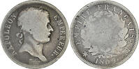 France 2 Francs Coin, Napoléon I, Marseille, Silver -