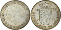 Netherlands 10 Gulden Juliana, Silver, KM:196 -