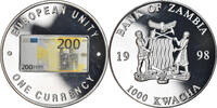 Zambia 1000 Kwacha Coin, British Royal Mint, Silver Plated -