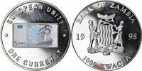 Zambia 1000 Kwacha Coin, British Royal Mint, Silver plated -