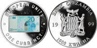 Zambia 1000 Kwacha Coin, British Royal Mint, Silver plated -