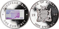 Zambia 1000 Kwacha Coin, British Royal Mint, Silver Plated -