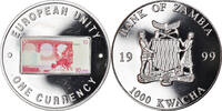 Zambia 1000 Kwacha Coin, British Royal Mint, Silver plated -