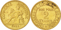 France 2 Francs Coin, Chambre de commerce, Aluminum-Bronze -