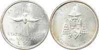 VATICAN CITY 500 Lire Coin, Sede Vacante, Roma, Silver -
