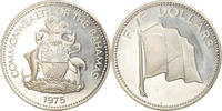 Bahamas 5 Dollars Coin, Elizabeth II, Franklin Mint, U.S.A., Proof -