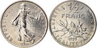 France 1/2 Franc Coin, Semeuse, Paris, Nickel, KM:931.1 -