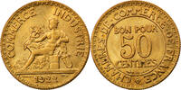 France 50 Centimes Coin, Chambre de commerce, Paris -