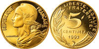 France 5 Centimes Coin, Marianne, Paris, BE, Aluminum-Bronze -