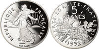 France 5 Francs Coin, Semeuse, Paris, BE, Nickel Clad -