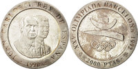 Spain 2000 Pesetas Coin, Juan Carlos I, Silver, KM:859 -