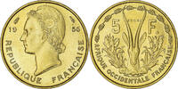 French West Africa 5 Francs Coin, Paris, Aluminum-Bronze -