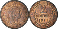France 2 Centimes Coin, Dupuis, Paris, Bronze, KM:841 -