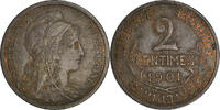 France 2 Centimes Coin, Dupuis, Paris, Bronze, KM:841 -