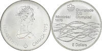 Canada 5 Dollars Coin, Elizabeth II, Swimming, Silver, KM:100 -