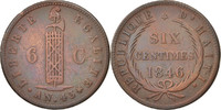Haiti 6 Centimes Coin, Copper, KM:28 -