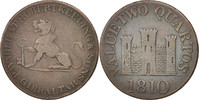 Gibraltar 2 Quartos Coin, Copper, KM:Tn4.2 -