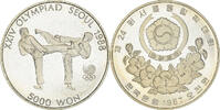 KOREA-SOUTH 5000 Won Coin, BE, Silver, KM:66 -