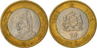 Morocco 10 Dirhams Coin, al-Hassan II, Paris, Bi-Metallic -