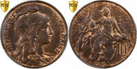 France 10 Centimes Daniel-Dupuis, Paris, Bronze, PCGS -