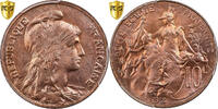 France 10 Centimes Daniel-Dupuis, Paris, Bronze, PCGS -