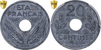20 Centimes 1944 Paris Frankreich Paris, Zinc, PCGS, Gadoury:321, KM:900.2 MS62