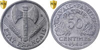 50 Centimes 1944 Beaumont-Le-Roger Frankreich Bazor, Beaumont-Le-Roger, Aluminium, PCGS MS64