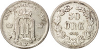 Sweden 50 Öre Coin, Oscar II, Silver, KM:740 -