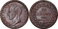 Monaco Decime Coin, Honore V, Brass, KM:97.1a -