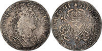 France 1/4 Ecu Coin, Louis XIV, 1/4 Écu aux 3 couronnes, Reims -