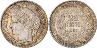 France 20 Centimes Coin, Cérès, Paris, Silver, KM:758.1 -