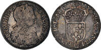 France 1/2 Ecu Coin, Louis XIV, 1/2 Écu à la mèche longue, Perpignan -