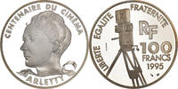 France 100 Francs Coin, Arletty, Paris, ESSAI, Silver -