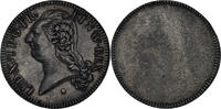 France Ecu Coin, Louis XVI, Essai uniface, Silvered bronze -