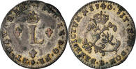 France 2 Sols Coin, Louis XV, Double sol (2 sous) en billon, Rouen -
