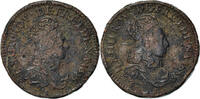 France Liard de France Coin, Louis XIV, Corbeil, Epreuve au double -