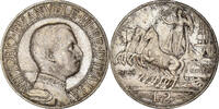 Italy 2 Lire Coin, Vittorio Emanuele III, Rome, Silver, KM:46 -