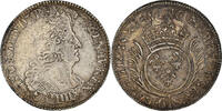 France 1/2 Ecu aux palmes Louis XIV, Reims, Silver -