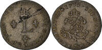 France 2 Sols Coin, Louis XV, Double sol (2 sous) en billon, Grenoble -