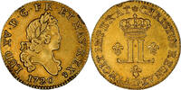 France louis d'or aux 2 L Louis XV, Louis d'or aux 2 L, Lyon, Gold, Gadoury:337 -