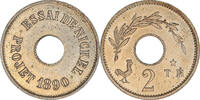 France 2 Centimes Coin, Essai de Nickel, Paris, Nickel -