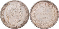 France 5 Francs Coin, Louis-Philippe, La Rochelle, Silver -