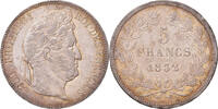 France 5 Francs Coin, Louis-Philippe, Strasbourg, Silver -