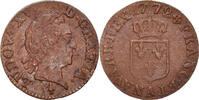 France Liard Coin, Louis XV, Liard à la vieille tête, Paris -