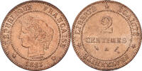 France 2 Centimes Coin, Cérès, Paris, Bronze, KM:827.1 -