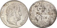 France 5 Francs Coin, Louis-Philippe, Paris, Silver -