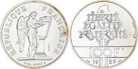 France 100 Francs Coin, Droits de l'Homme, Paris, ESSAI, Silver -